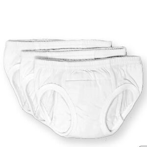 Tiny Undies Cotton Training Underwear - Undyed, 12m, Set of 3